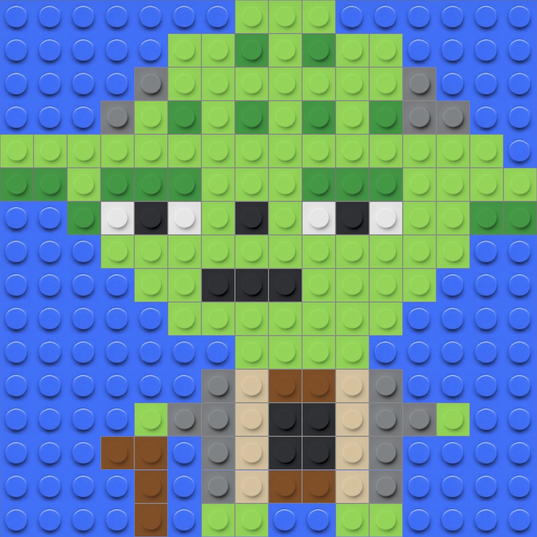 Mosa&iuml;que briques LEGO Yoda Star Wars